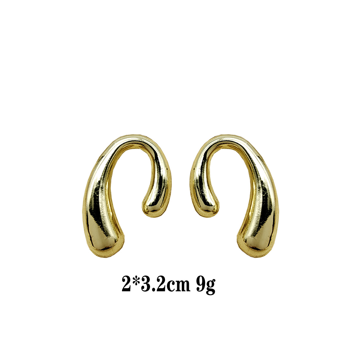 Pendientes de moda europeos y americanos Pendientes calientes Pendientes chapados en oro de lujo ligero Pendientes brillantes que no se desvanece Bola de oreja dorada transfronteriza image 24