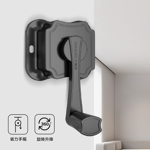 BB4C wholesale lifting clothes drying rack hand crank single pole balcony small apartment double pole hand crank drying rack aluminum alloy