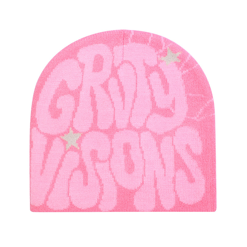 Gritty Visions Jacquard Logo Beanie Pink