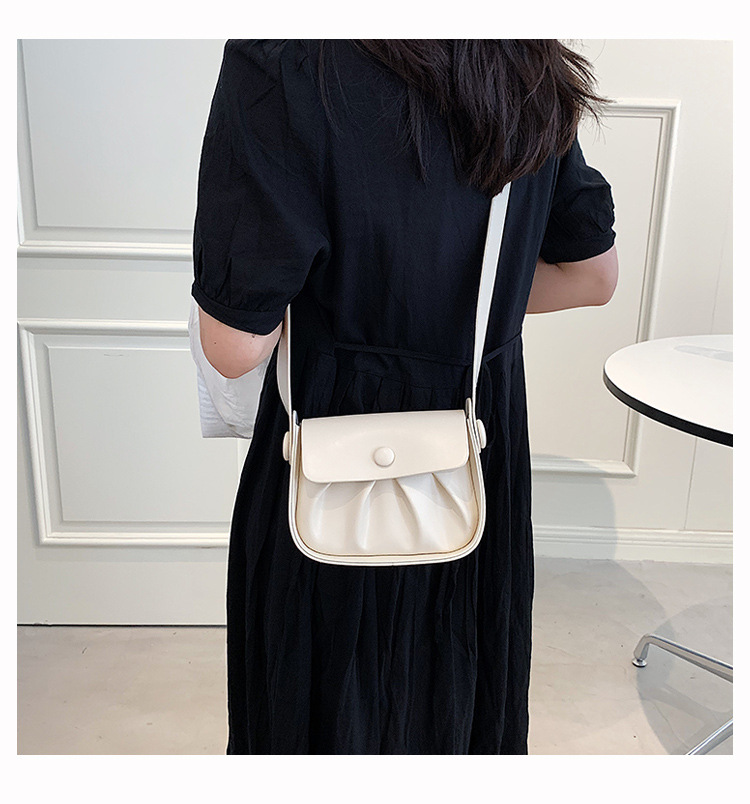 Wholesale Solid Color Shoulder Crossbody Saddle Bag Nihaojewelry display picture 119