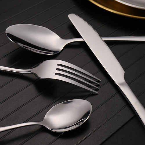 Outdoor tableware stainless steel camping barbecue steak knife fork spoon chopsticks travel portable set bag camping tableware