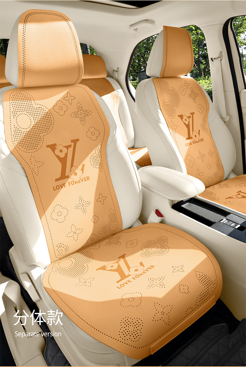 26 Types of Car-Specific Three-Piece Set of All-Season Suede Non-Slip Breathable Seat Covers for Driver, Passenger, and Rear Seats