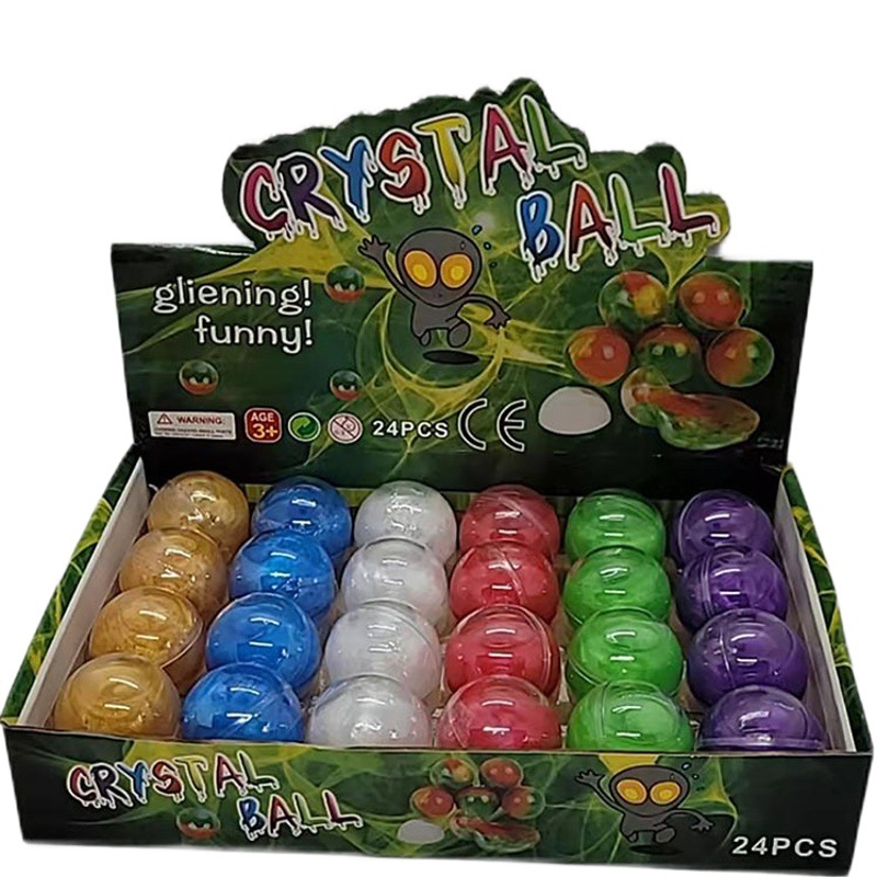 Venta caliente transfronteriza cielo estrellado cristal barro 4cm colorido retorcido huevo juguete limo Delgado color mezclado color fábrica de barro ventas directas