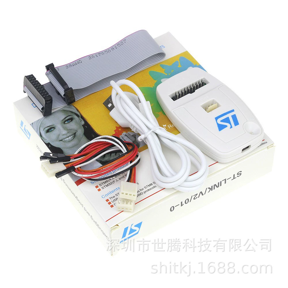 ST-LINK V2 Программатор для STM8/STM32 - Надежный симулятор и загрузчик от 世腾, Прост в использовании!