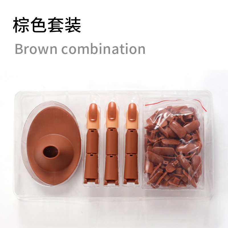 Amazon's Hottest Manicure Joint Finger Mechanical Finger Nail Set for Beginners to Practice Live Finger with Base