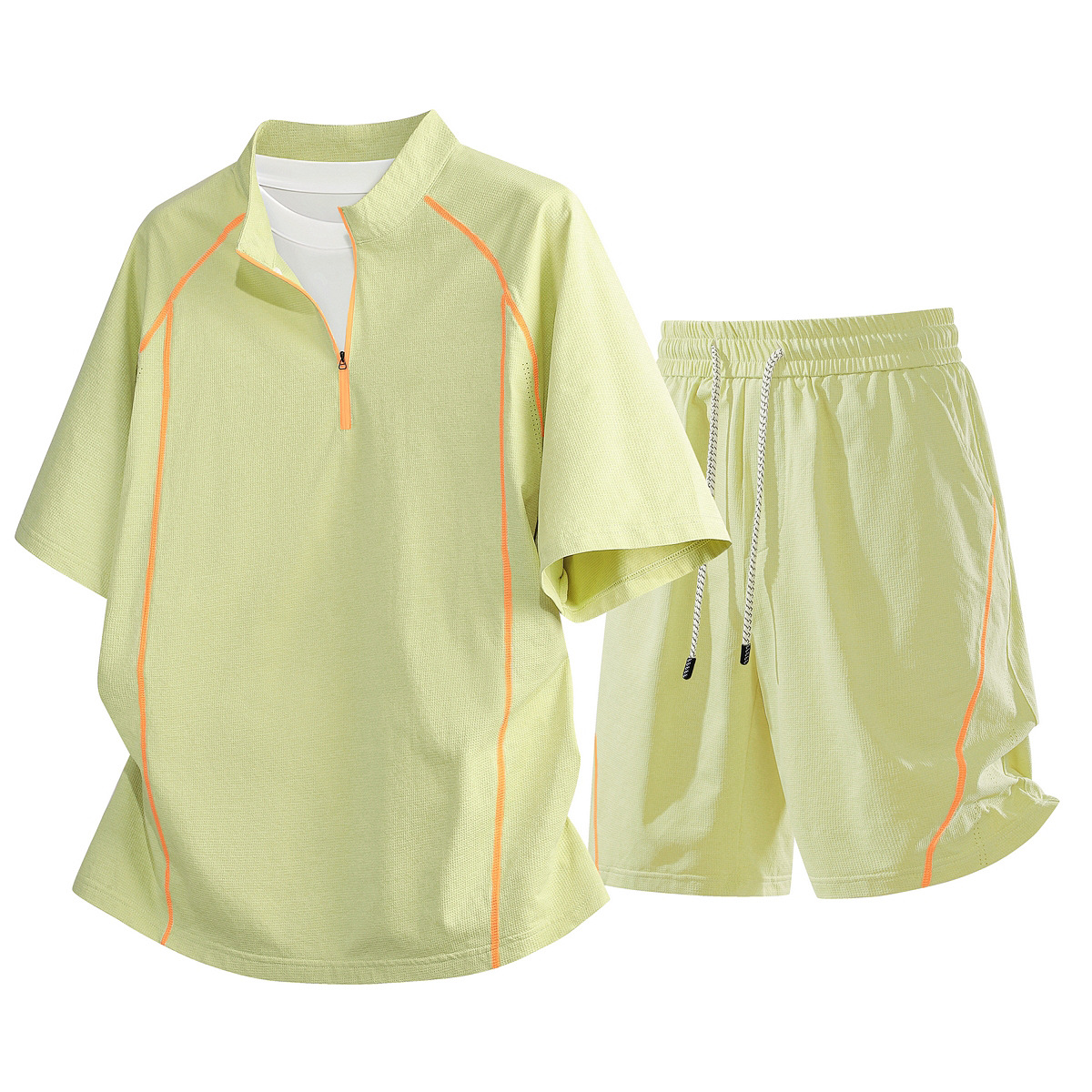 Trajes de tendencia para hombres verano 2026 nuevos deportes casuales con pantalones cortos de mangas cortas guapos de alta calidad.