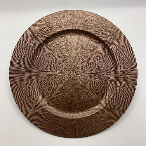 Western food plate wedding color can be customized for wedding hotel party metal spray paint decorative plastic plate chargerplate