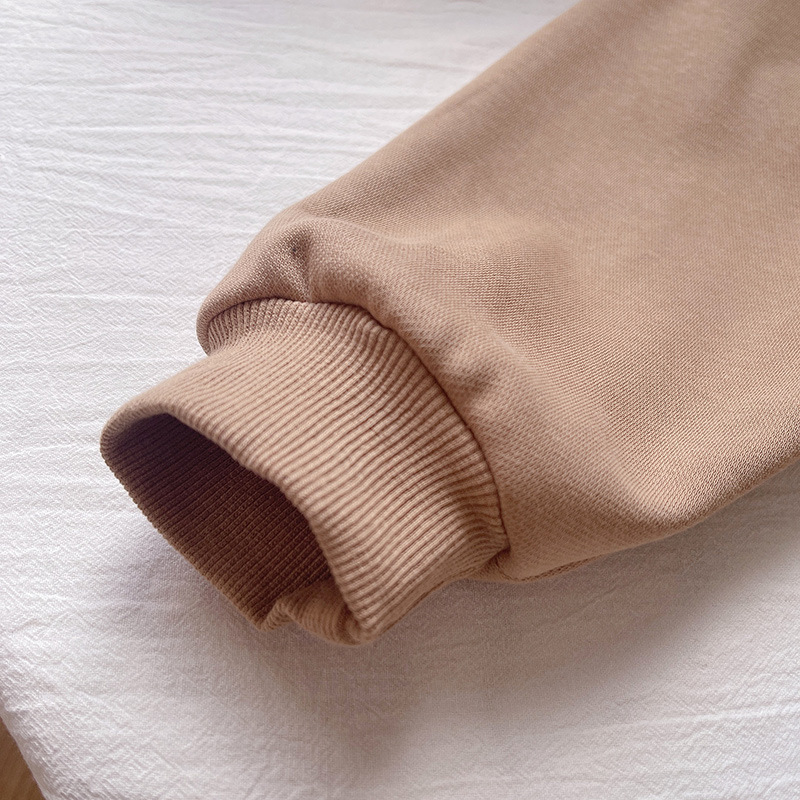 Children's Set 2023 New Polo Collar Sweater for Boys and Girls Cartoon Little Bear Contrast Color Long Sleeve Casual_voghion.com