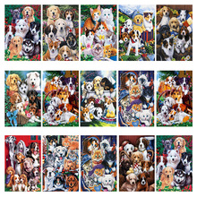 钻石画新款5D满钻动物全家福钻石绣外贸跨境厂家直销批发圆钻方钻