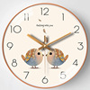 14 -inch 35cm clock simple multi -color bird pattern hanging bell modern living room bell study bell bell manufacturer supply clock