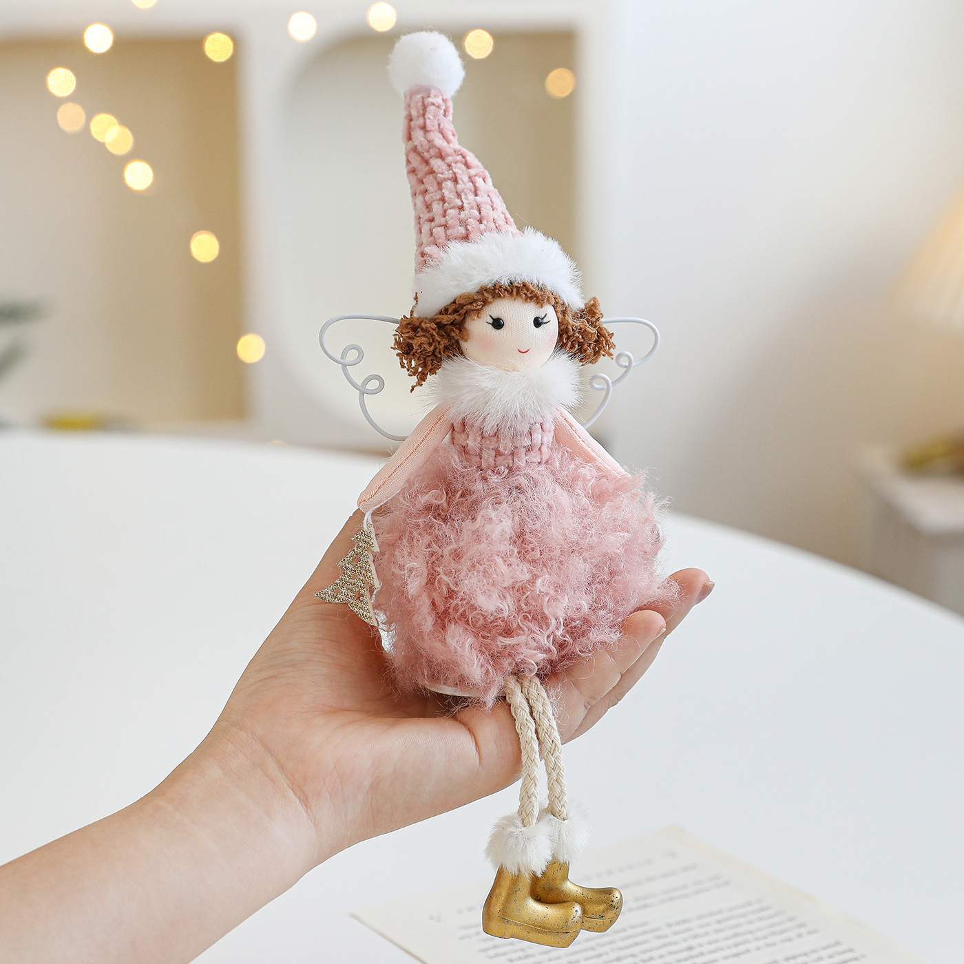 Transfronterizo de peluche Angel Girl con alas adornos adornos