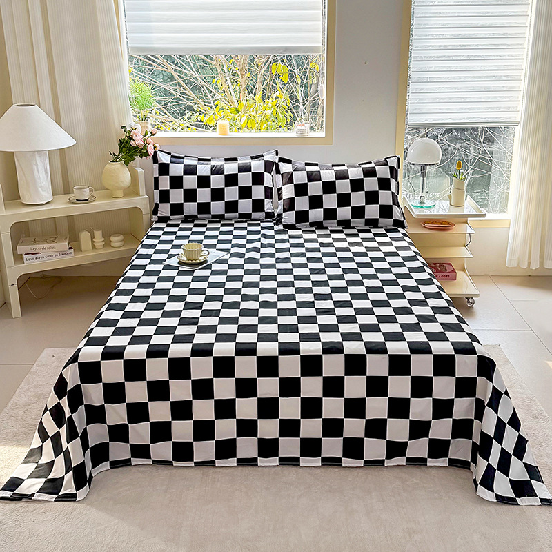 Cross-border foreign trade manufacturers wholesale double skin-friendly cotton sheets summer single student dormitory sheets bedding