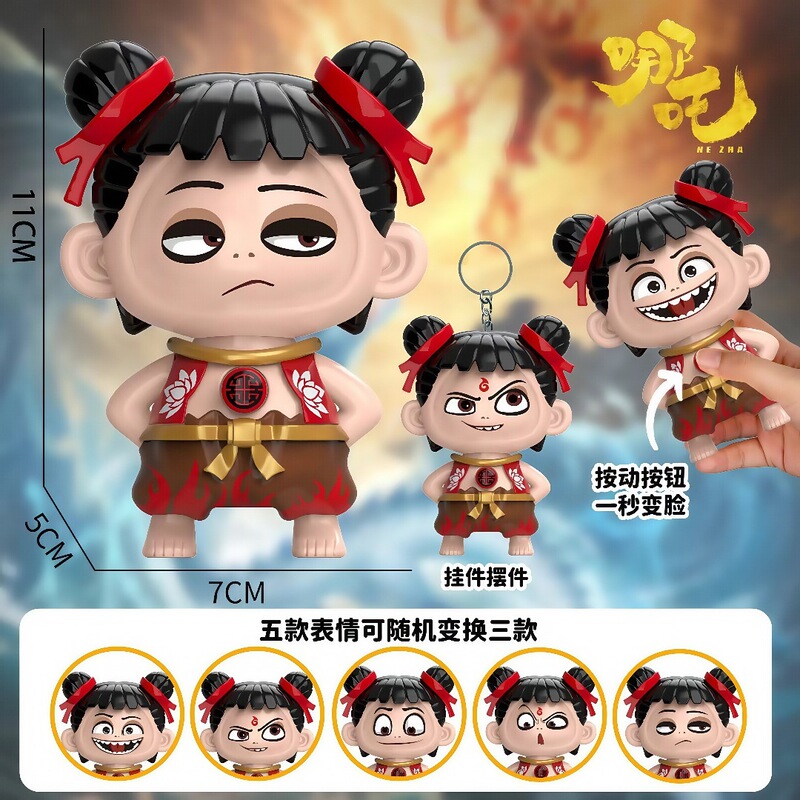 跨境新款拉布布变脸公仔玩具潮玩卡通创意挂件摆件解压玩具系列|undefined