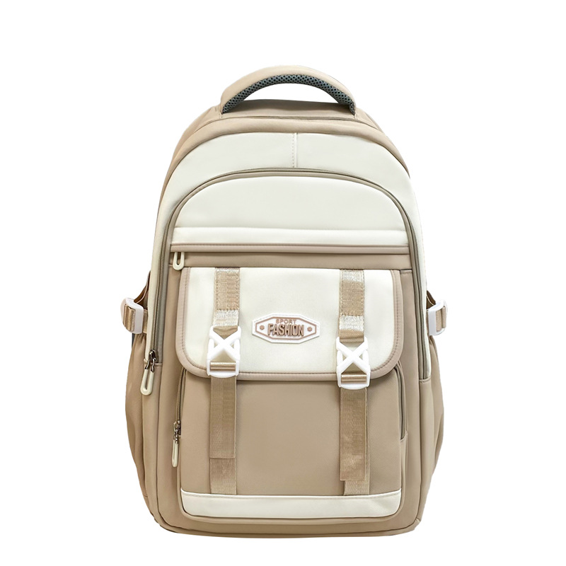 Mochila transfronteriza mayorista de estudiantes de secundaria y secundaria mochila de gran capacidad de ocio pequeña fresca de color reducción de carga mochila de viaje