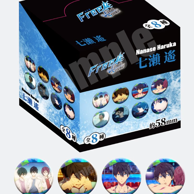 Подлинный «Free!» Лайм-Ye Летняя серия Полароид Blind Box Нанаcе Харука Аниме Две страницы Переферийный Танико