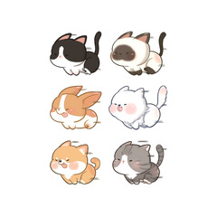 Car sticker scratches cover creative cat animal personality car body waterproof sunscreen electric motorcycle car sticker