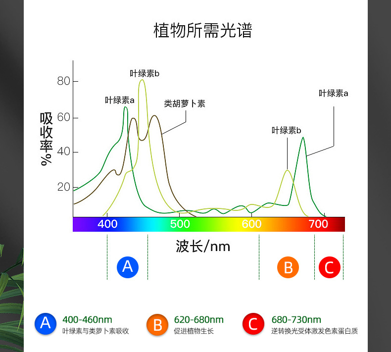 植物生长灯全光谱红蓝植物灯蔬菜叶菜花卉绿植育苗多肉植物补光灯-阿里巴巴
