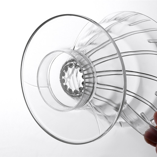 Hand pouring plastic filter cup V60 type pouring cup 02 large filter cup Hand pouring pot ear hanging coffee pot coffee utensil filter