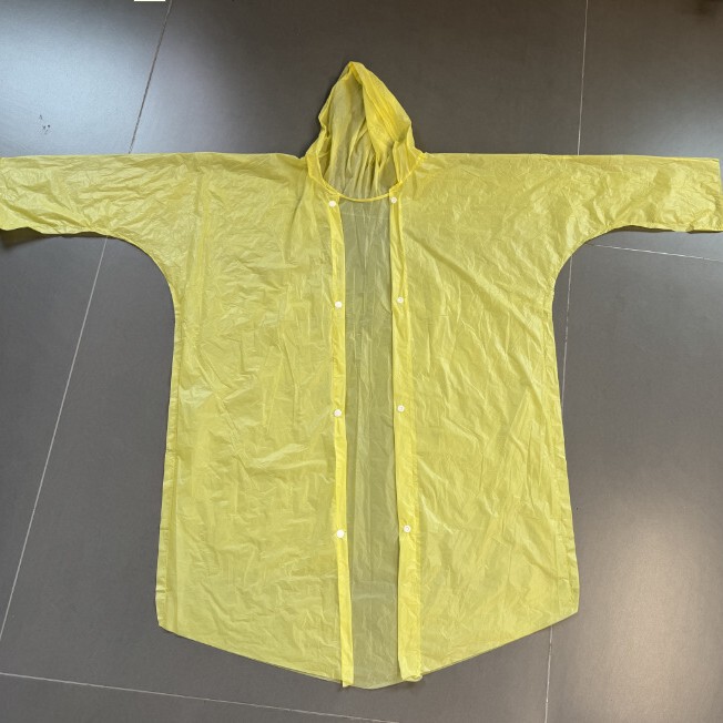 Children's Recyclable and Degradable Pla+Pbat Raincoat Corn Starch Disposable Cardigan with Printable Logo