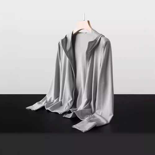 Summer Men's Sun Protection Jacket, Lightweight, Hooded Open Vest, Sun Protective Clothing, Skin-like Outdoor Jacket