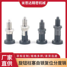 旋钮柱塞细牙自锁复位分度销GN617弹簧定位销拉拔销M10M12M16M20