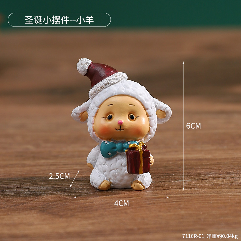 Christmas Small Ornaments Kindergarten Small Gifts Children's Cute Resin Decorations Gift Desktop Mini Christmas Tree