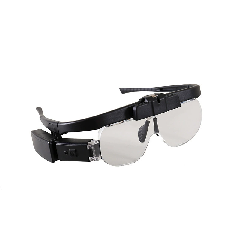 Трансграничные очки, многократная зарядка со светодиодной подсветкой для пожилых людей, портативное регулируемое увеличительное стекло на голове