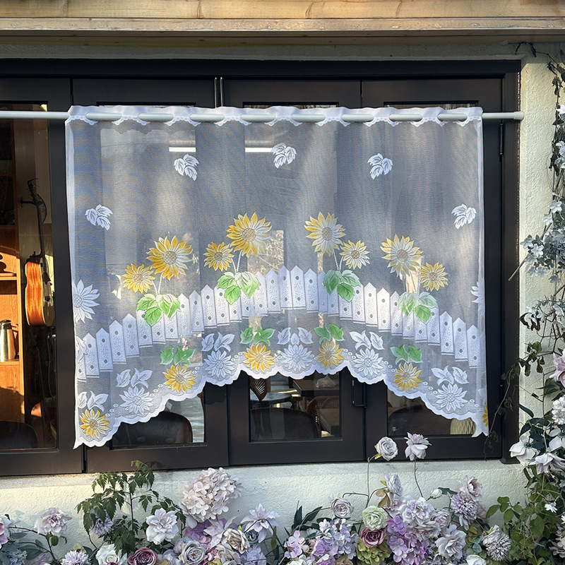 Cross-Border Small Curtains, White Lace Kitchen Partition Curtains, Jacquard Floral Coffee Curtains, Door Curtains, Bay Window Short Curtains, Decorative Cross-Border Small Curtains, White Lace Kitchen Partition Curtains, Jacquard Floral Coffee Curtains, Door Curtains, Bay Window Short Curtains, Decorative