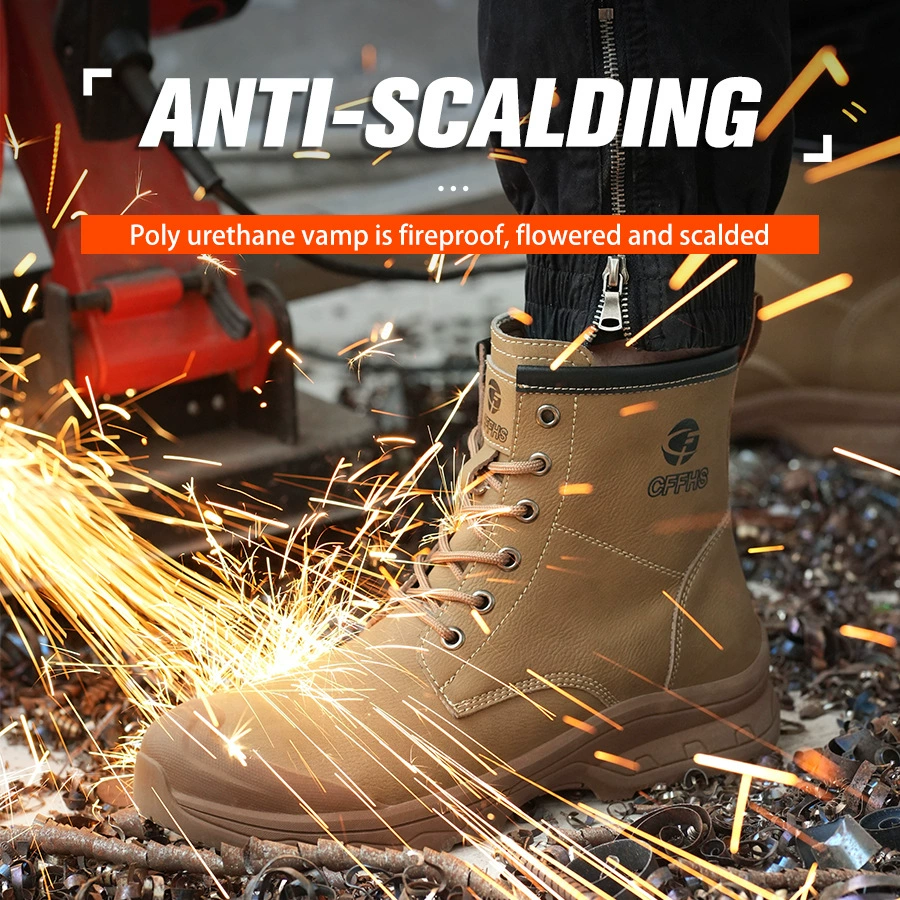 Трансграничные большие размеры и высокие мужские рабочие ботинки стальные ботинки мужская обувь противоударная и проколотая обувь повседневные ботинки Martin