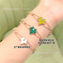 汤唯同款高版本罗拉玫瑰项链常青藤三叶手链枫叶设计感锁骨链代发