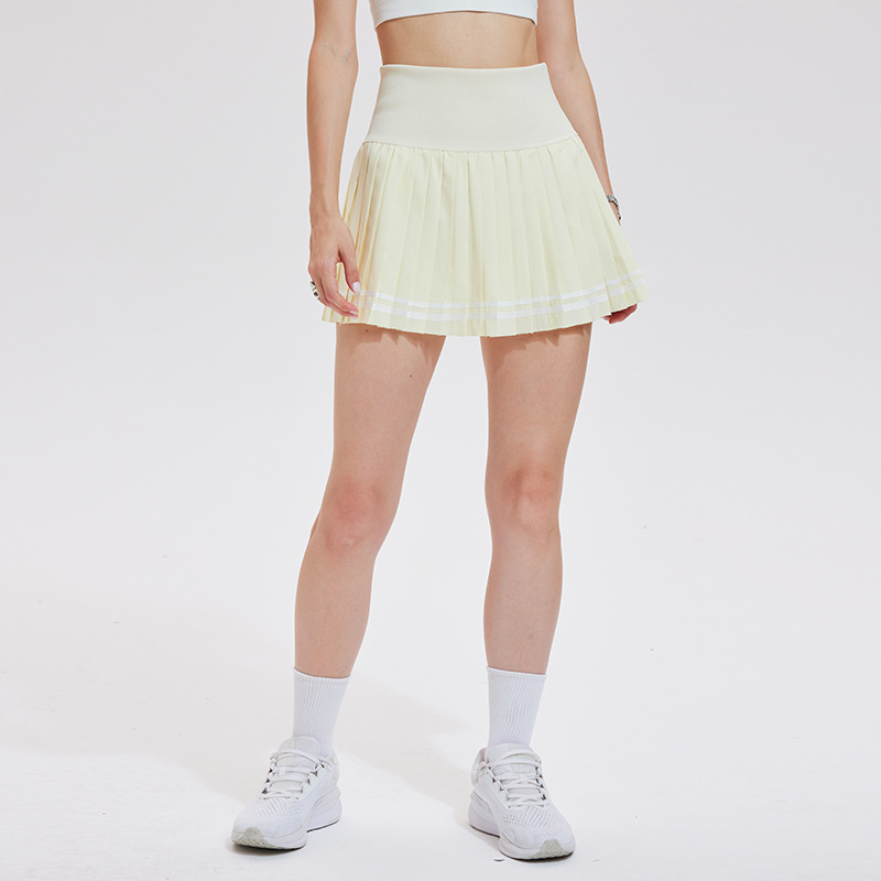 Cross-border desnudos tenis trajes deportivos de mujer delgados mangas cortas polo camisa de entrenamiento de bádminton vestido corto verano