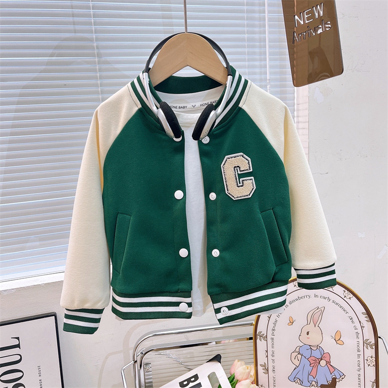 Trajes de béisbol para niños otoño nuevos chaquetas casuales para niños niñas Cardigan ropa de otoño ropa infantil al por mayor