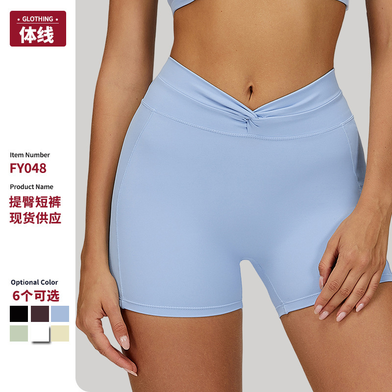 European and American Style Seamless Yoga Shorts, High Elasticity Peach Butt Lifting Running Training Cycling Shorts, Tight-Fitting Tummy Control Fitness Shorts European and American Style Seamless Yoga Shorts, High Elasticity Peach Butt Lifting Running Training Cycling Shorts, Tight-Fitting Tummy Control Fitness Shorts