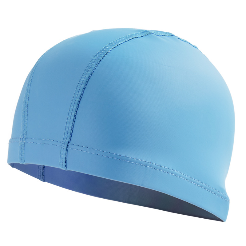 Pu gorra de natación para hombres adultos y mujeres cómodos no apretando alto elástico gorra de natación impermeable Pelo Largo gorra de natación transpirable