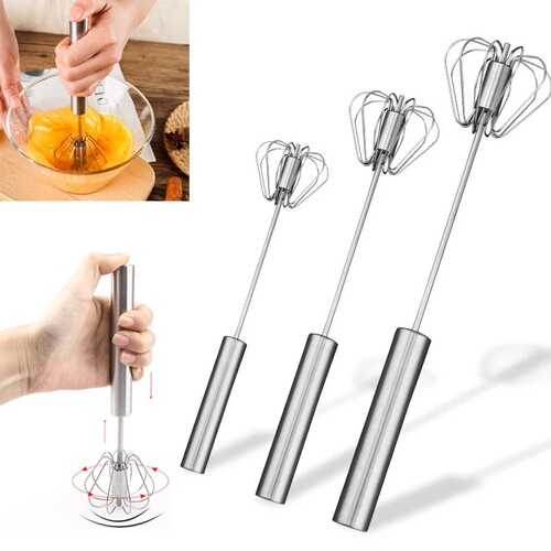 Egg beater household mini semi-automatic handheld cream beater stainless steel egg beater