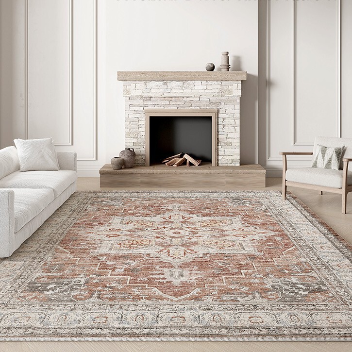 Turkish Retro Persian High-End Living Room Carpet 2025 New Home Living Room Coffee Table Blanket Designer Floor Mat