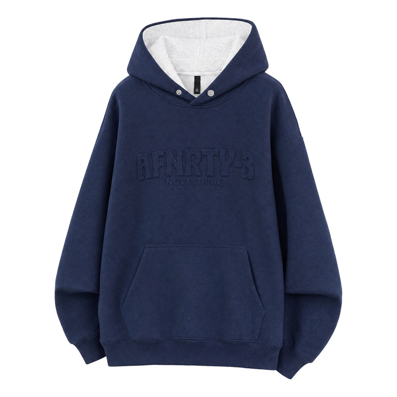 [Yipinyuan] YPY-6701-P, priced at 45, is a heavyweight, composite-letter-printed, cotton hooded sweatshirt