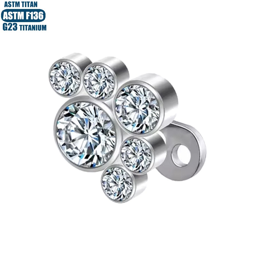 Labret stud lip piercing jewelry styling detail