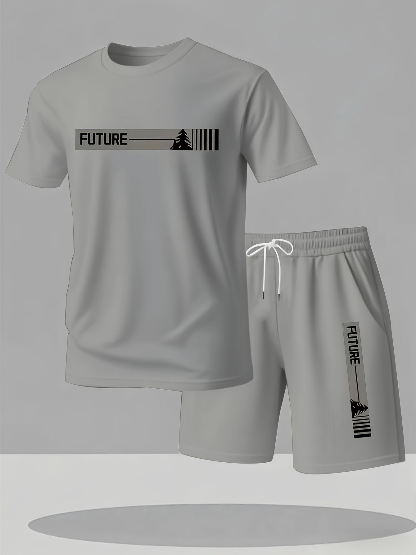 Men's Casual Sports T-Shirt Set Quick Drying Breathable Polyester Mesh Sweat Wicking Comfortable Soft Short Sleeve_viptrois.com