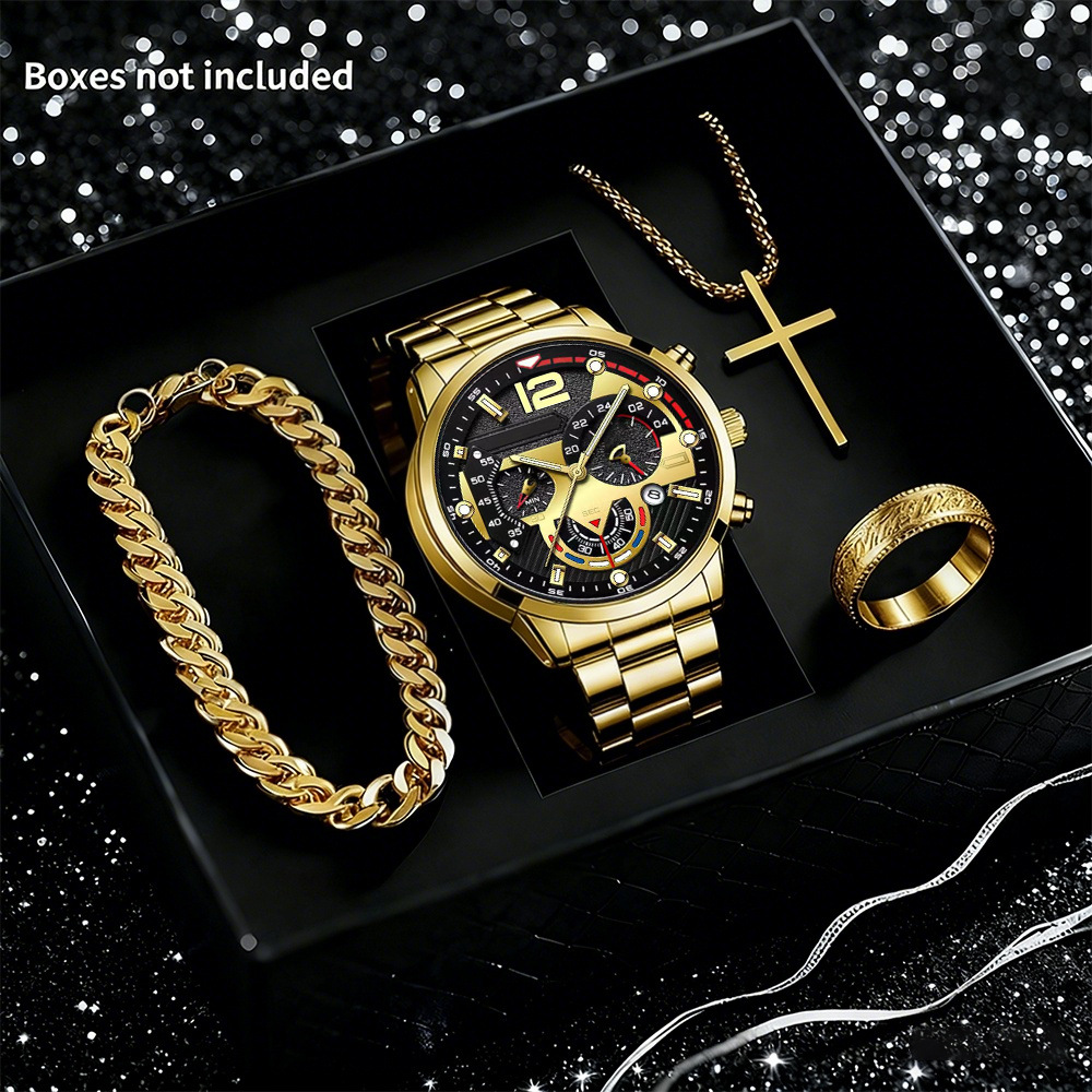 Reloj de hombre de comercio exterior nuevo reloj de hombre de moda de negocios calendario de correa de acero relojes de pulsera no mecánicos relojes de cuarzo