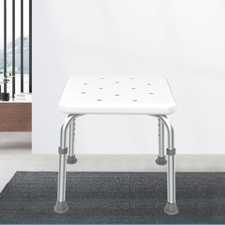 Bathroom Bath Shower Stool for the Elderly to Help Bathing and Shower Stool Shower Chair Aluminum Alloy Height Adjustable Waterproof