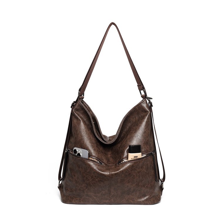 Premium Fashion Leather Waterproof Backpack & Crossbody Bag For Women, 2-In-1 Commuter Tote And Shoulder Bag - Thumbnail 6