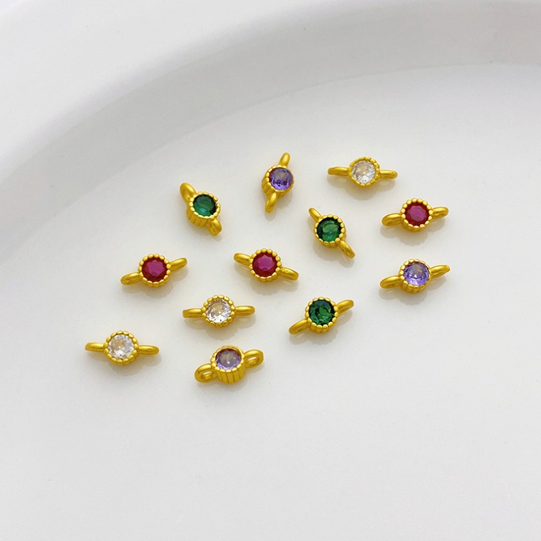 1 Piece Alloy Zircon Solid Color Spacer Bars display picture 4