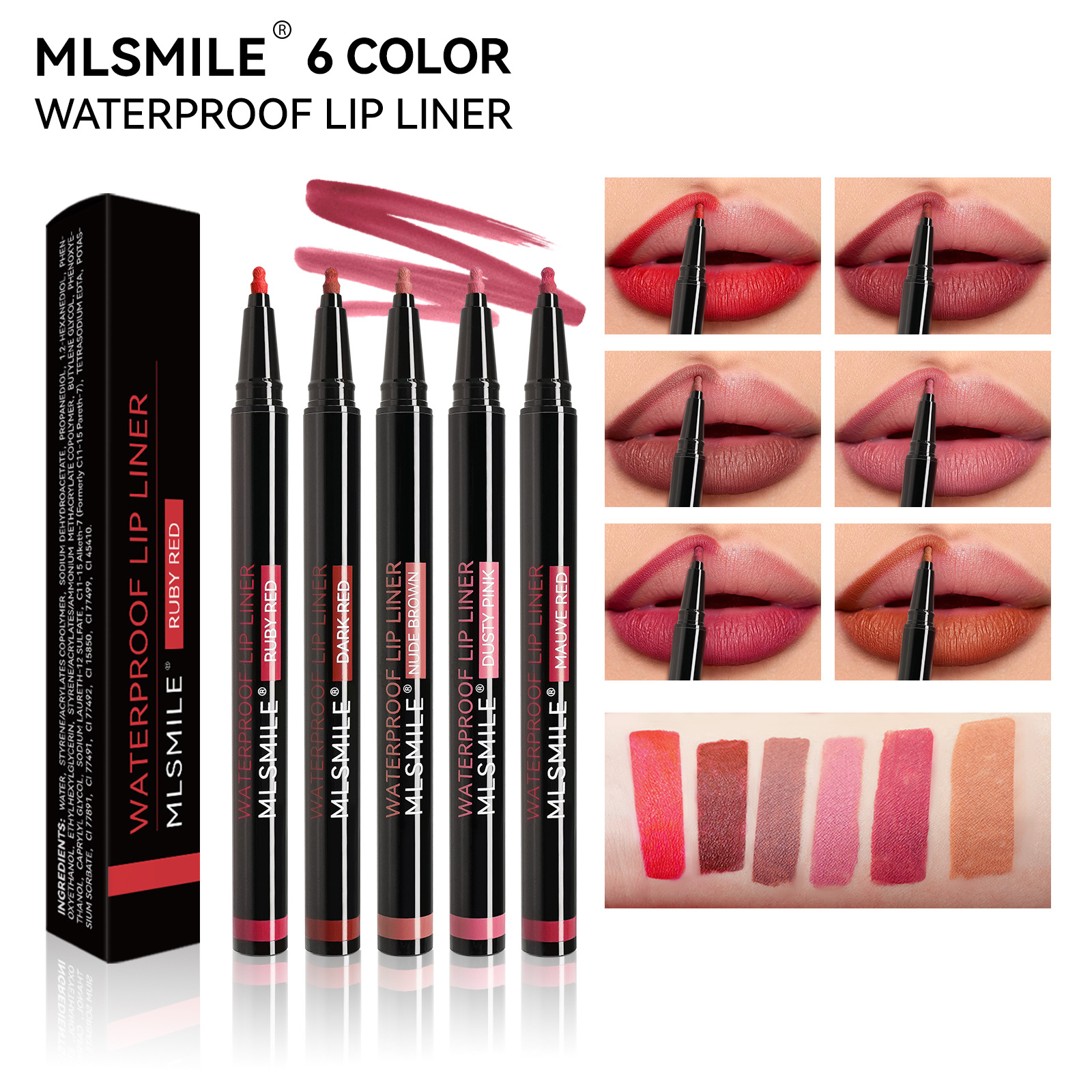 Cross-Border Gourd Head Lip Liner Waterproof Long-Lasting Non-Stick Cup Matte Liquid Lipstick Pen Solid Color Quick-Drying Beauty Lip Gloss