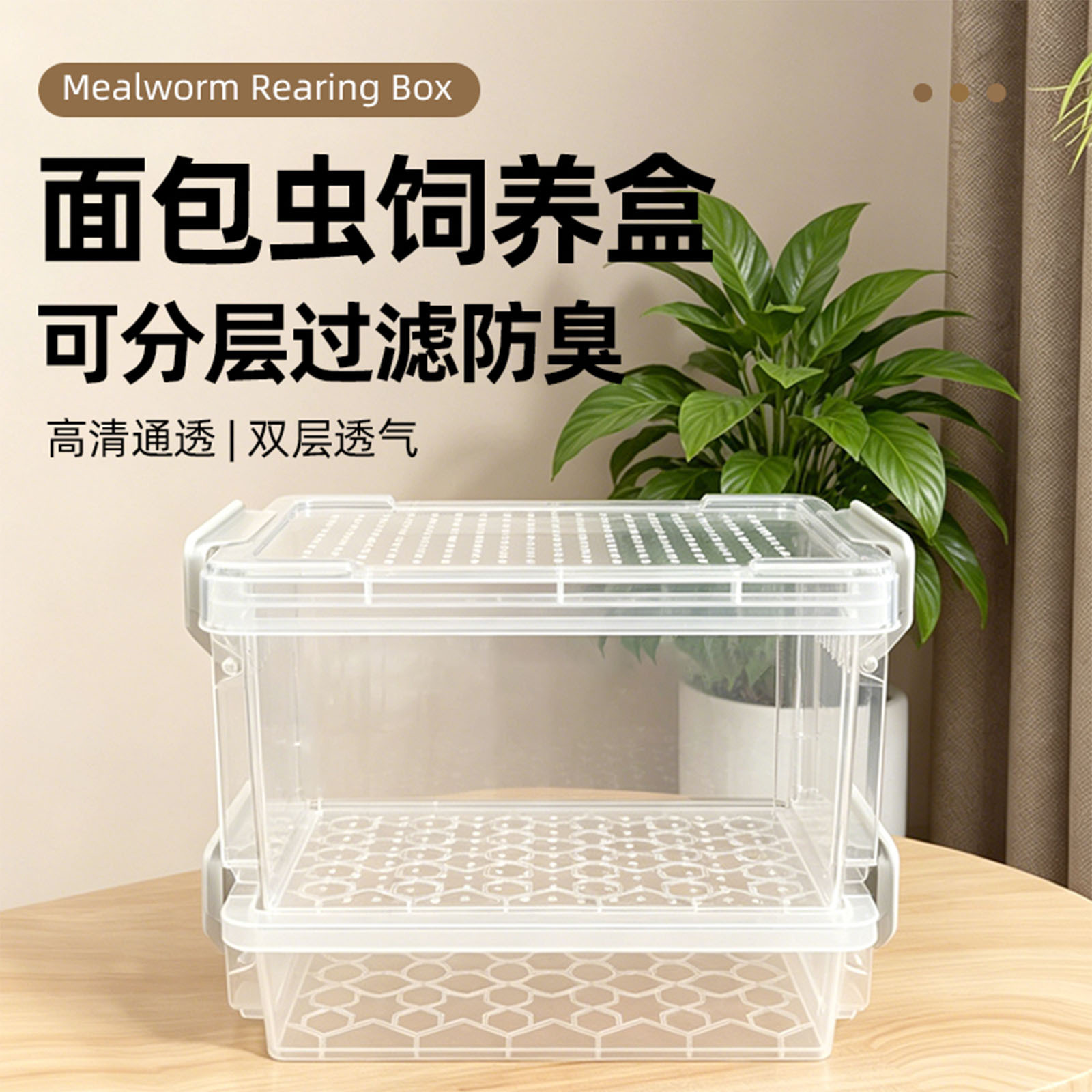 面包虫饲养盒杜比亚樱桃蟑螂养殖盒大麦虫黄粉虫昆虫养殖箱