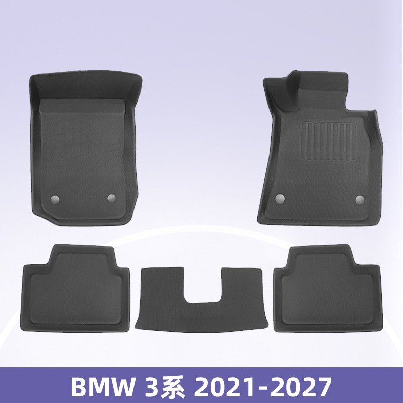 Para BMW Serie 3 2021-2027 timón derecho 3D para todo clima material XPE almohadilla para el maletero
