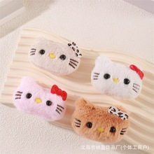 新款可爱毛绒kt猫咪胸针配件手工diy儿童服装鞋帽围巾配饰辅料