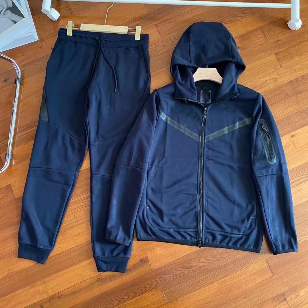 Roupas masculinas primavera e outono jaqueta masculina calças com capuz esportes casuais terno_voghion.com