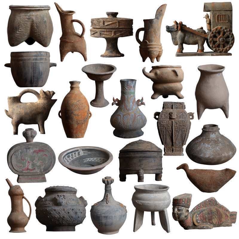 Early Neolithic Culture Antique Pottery Collection: Tripod, Tripod, Tripod, Antique Hotel Decoration Ornaments and Collectibles