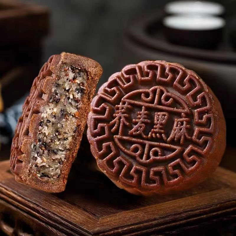 そば月餅 無糖キシリトール月餅 五穀黒ごまそば胡麻菓子スナック 80個/個|undefined